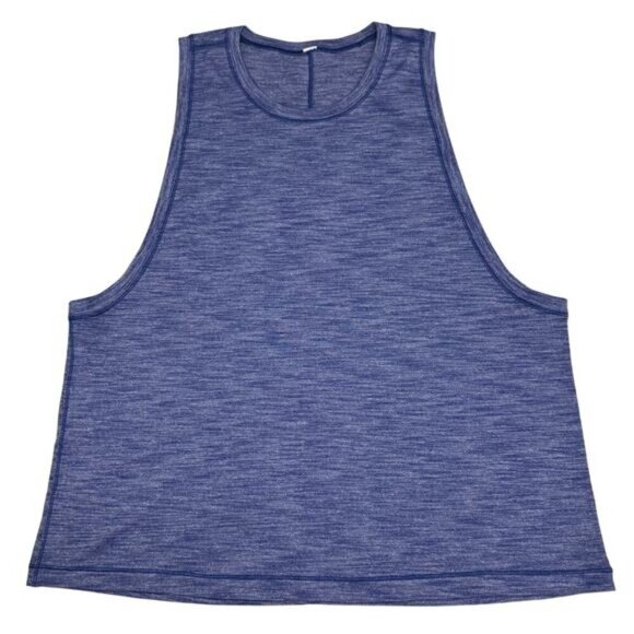 LULULEMON Cardio Squad Tank II Sz 10 Heathered Hero Blue - Picture 3 of 6